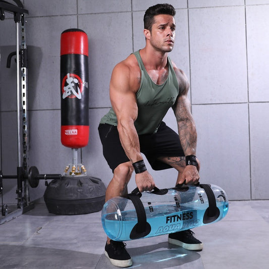 Transparent Cylindrical Weight-bearing Fitness Water Dumbbell Fitness Exercise Training Weightlifting Equipment