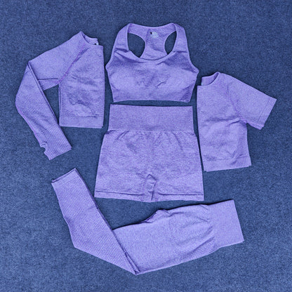 European and American yoga clothes 5-piece set