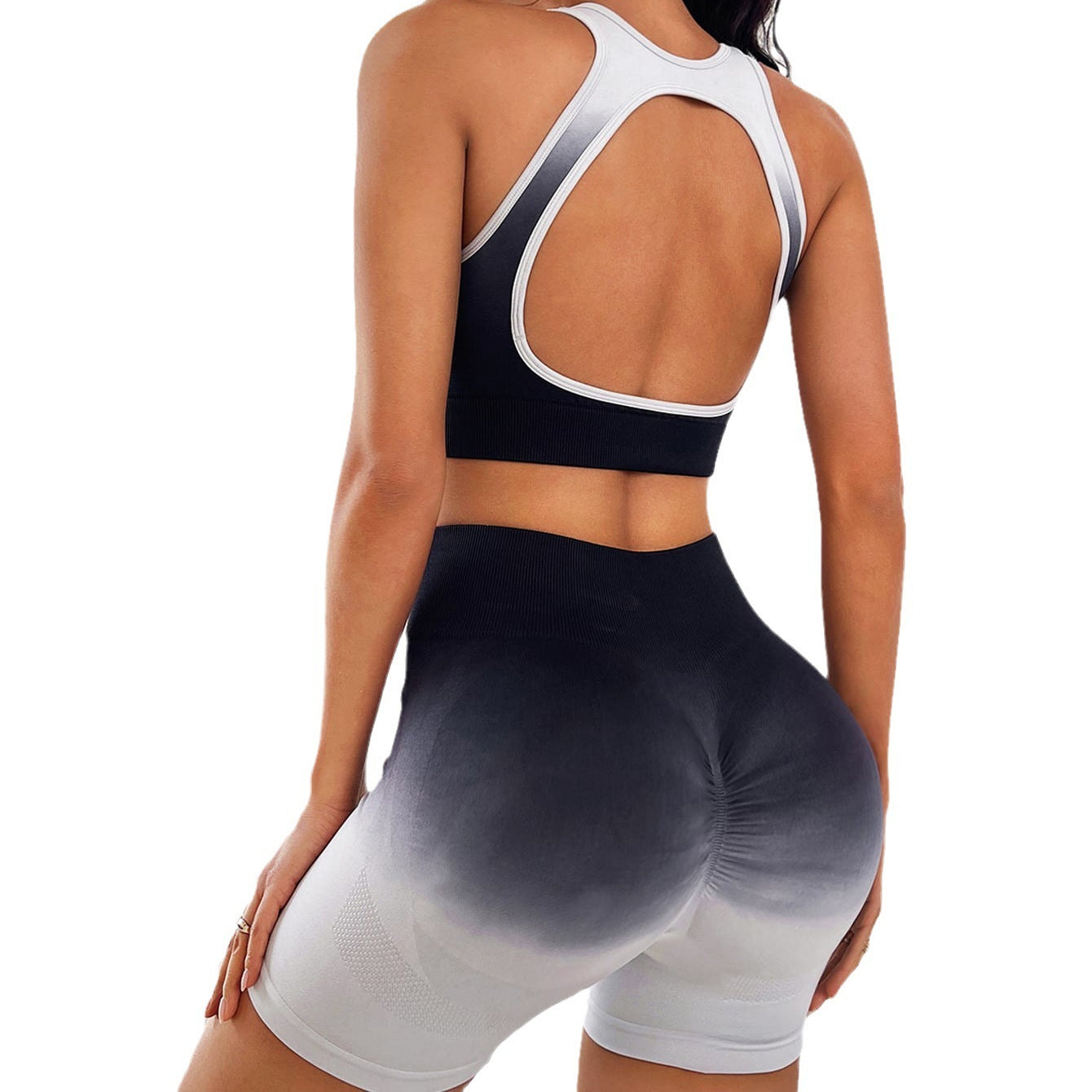 Women's Fashion Hollowed-out Hip Lifting Yoga Clothes Suit