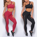 Women's Sports Running Yoga Clothes Vest Trousers Suit