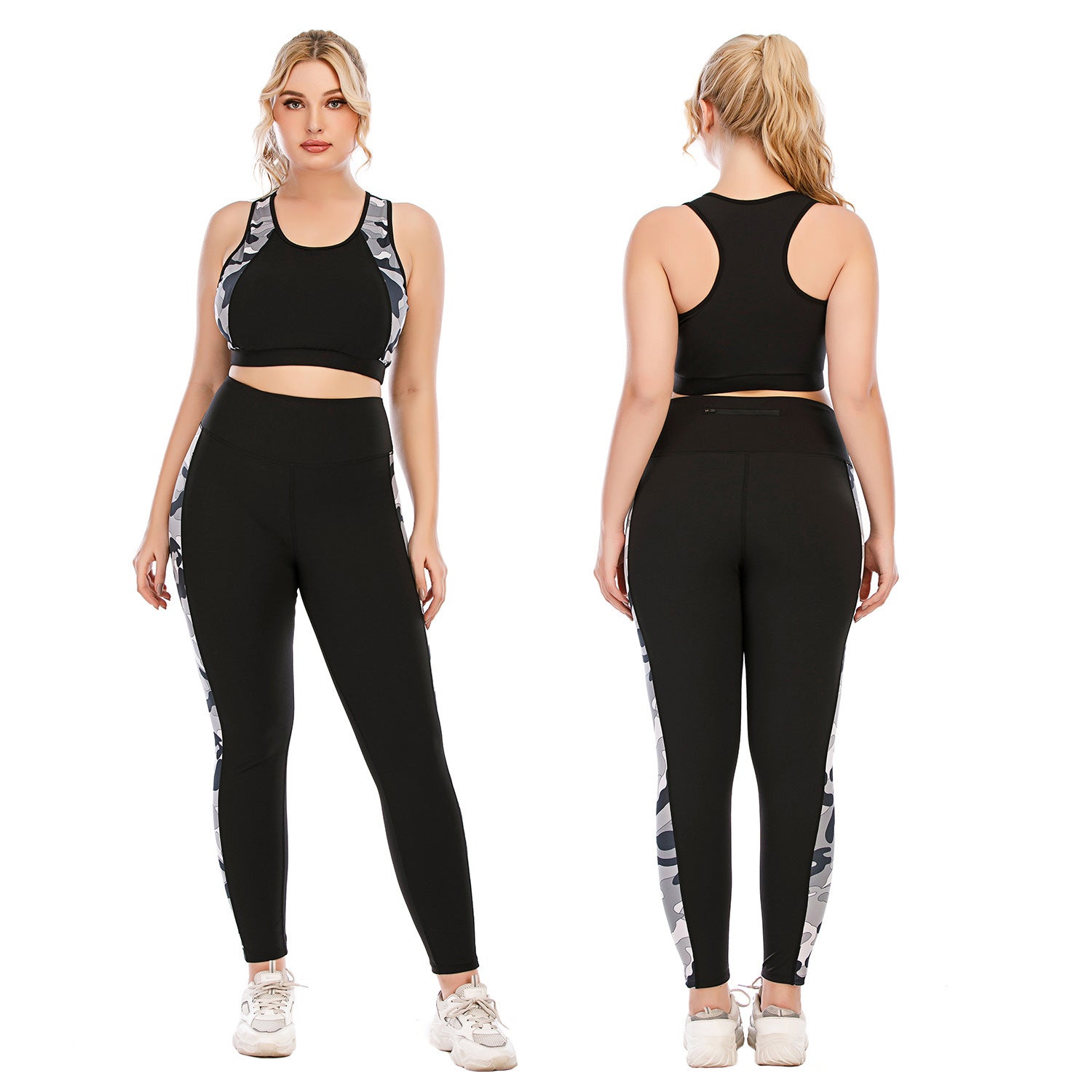 Workout Clothes Suit Plus Size Yoga Clothes Tight-Fitting  Pants Sports Bra