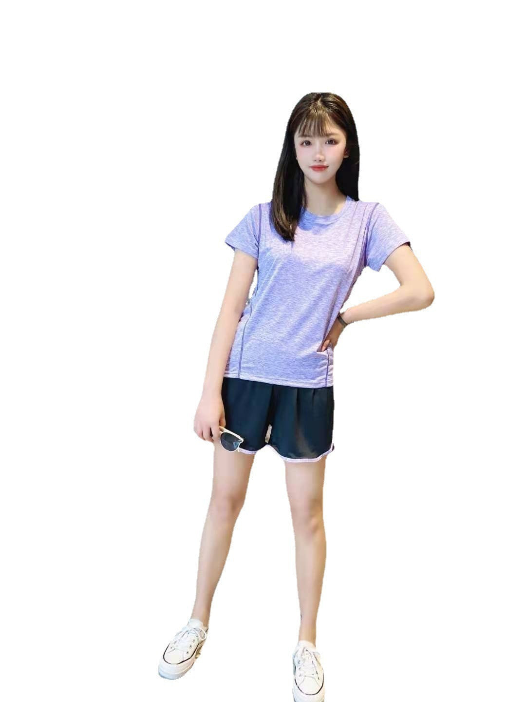 Women's Running Fitness Clothes Yoga Short Sleeve T-shirt